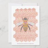 ハチミツバチフラットノートカード（封筒つき） サンキューカード (正面)