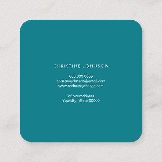 ハチミツバメのターコイズのロゴ スクエア名刺 (裏面)