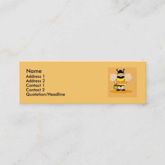 ハチミツバメ幸せ スキニー名刺 (正面)