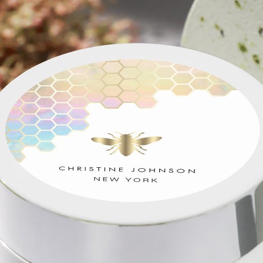 ハチミツバロゴ ラウンドシール