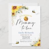 ハチミツビーベビーシャワーひまわりのママにビー 招待状 (正面)