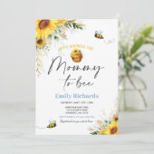 ハチミツビーベビーシャワーひまわりのママにビー 招待状 (スタンド正面)