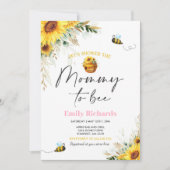 ハチミツビーベビーシャワーひまわりのママにビー 招待状 (正面)