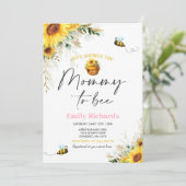 ハチミツビーベビーシャワーひまわりのママにビー 招待状 (スタンド正面)
