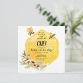 ハチミツビー第1誕生日パーティの招待状ガール 招待状 (スタンド正面)