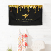 ハチミツフェイク金ゴールドグリッタービー 横断幕 (インサイチュ)