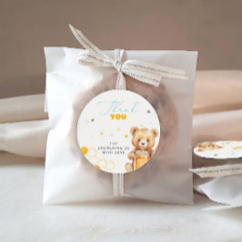 ハチミツベビーベーモダンベビーシャワーありがとう ラウンドシール