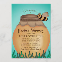 ハチミツポットとハチミツバキシャワー 招待状