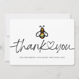 ハチミツモダンビー赤ちゃんシャワー サンキューカード