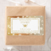 ハチミツモダン金ゴールドミツバチ蜂蜜の瓶ラベル ラベル (インサイチュ)