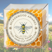 ハチミツヴィンテージミツバチ生ハニカムラベル養蜂家 ラウンドシール