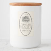 ハチミツヴィンテージ楕円形縁どフードラベル フードラベル (正面)