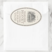 ハチミツヴィンテージ楕円形縁どラベル付き串 楕円形シール (バッグ)