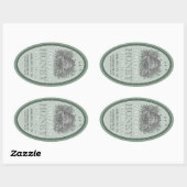 ハチミツヴィンテージ楕円形縁どラベル付き串 楕円形シール (シート)