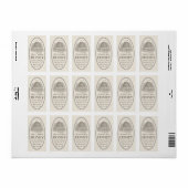 ハチミツヴィンテージ楕円縁ど住所 シール (フルシート)