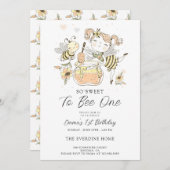 ハチミツ一誕生日おめでとう 招待状 (正面/裏面)