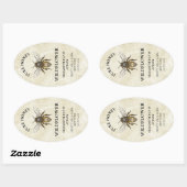 ハチミツ付きヴィンテージスタイルハチミツ 楕円形シール (シート)