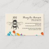 ハチミツ手描き花価格表 名刺 (正面)