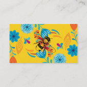 ハチミツ手描き花黄 名刺 (裏面)