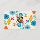 ハチミツ手描き花 名刺 (裏面)