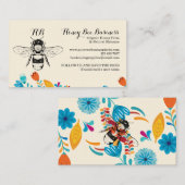 ハチミツ手描き花 名刺 (正面/裏面)