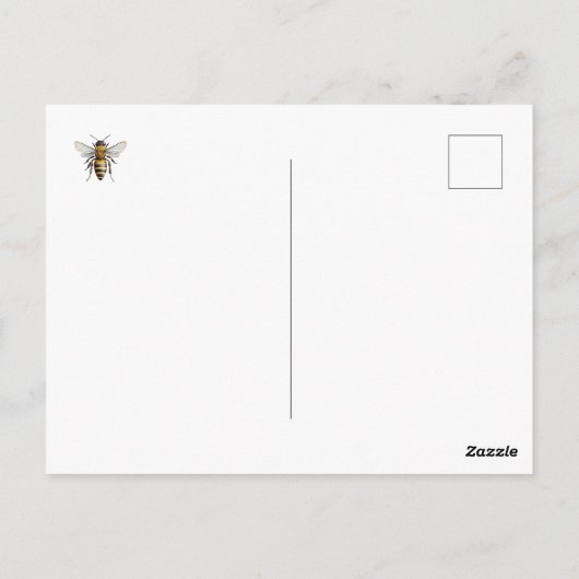 ハチミツ救ビーの台本の花 ポストカード (裏面)