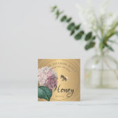 ハチミツ栄養ファクトカード金ゴールドハチフラワー エンクロージャーカード (スタンド正面)