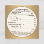 ハチミツ栄養ファクトカード金ゴールドハチフラワー エンクロージャーカード (裏面)