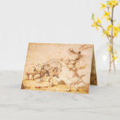 ハチミツ泥棒のキューピッド カード (黄色い花)