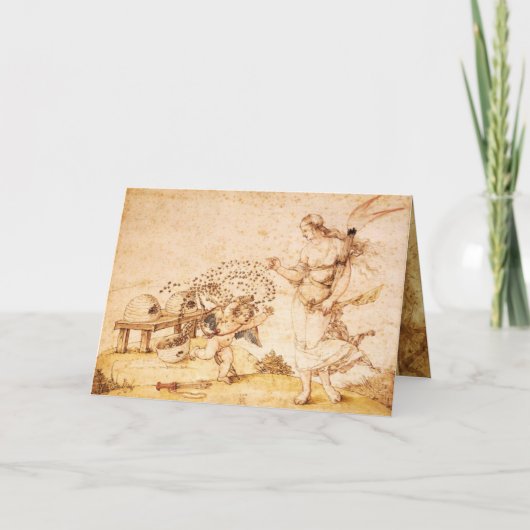 ハチミツ泥棒のキューピッド カード (正面)