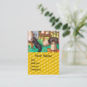 ハチミツ泥棒クマ、ミツバチ、ミツバチが中世の養蜂家 名刺 (スタンド正面)