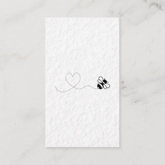 ハチミツ瓶とハニカム 名刺 (裏面)