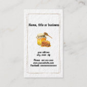 ハチミツ瓶とハニカム 名刺 (正面)