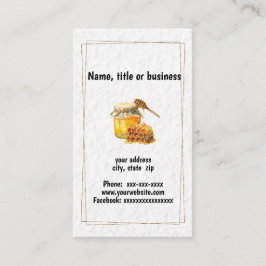 ハチミツ瓶とハニカム 名刺