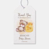 ハチミツ瓶テディベアbearly waitベビー ギフトタグ (正面)