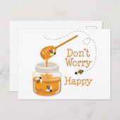 ハチミツ瓶 ポストカード (正面/裏面)