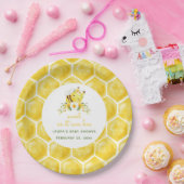 ハチミツ甘くてビーブシャワー ペーパープレート (パーティー)