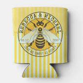 ハチミツ結婚ビーの愛の甘さ |カスタム 缶クーラー (裏面)