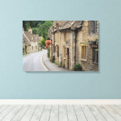 ハチミツ色のコテージCastle Combe, UK canvas キャンバスプリント (インサイチュ (ウッドフロア))