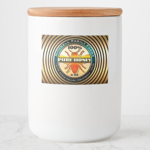 ハチミツ金ゴールド食品ラベル フードラベル