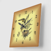 ハチミツ食べ歩きの暖かい顔～エリザベス・グールド14～14 スクエア壁時計 (傾斜)