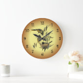 ハチミツ食べ歩きの暖かい顔～エリザベス・グールド14～14 ラージ壁時計 (ホーム)