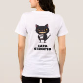 ハチミツ – ニヤニヤした黒猫カタストロフ トライブレンドＴシャツ (裏面)