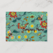 ハチミツ、ミツバチの櫛、春の花養蜂緑 名刺 (裏面)