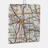ハチースバーグMSヴィンテージの地図 セラミックオーナメント (右)