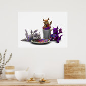 ハチーズ：クッキー&ミルク ポスター (キッチン)