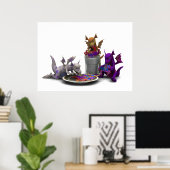 ハチーズ：クッキー&ミルク ポスター (ホームオフィス)