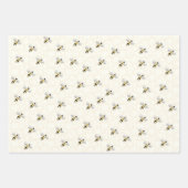 ハチ図解入りの、写真付きの黄色黒虫動物 ラッピングペーパーシート (正面2)