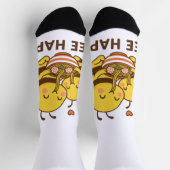 ハチ幸せステッカー – キュートなハチがラーメンをシェア» ソックス (上部)