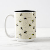 ハチ忙しの群れ ツートーンマグカップ (左)